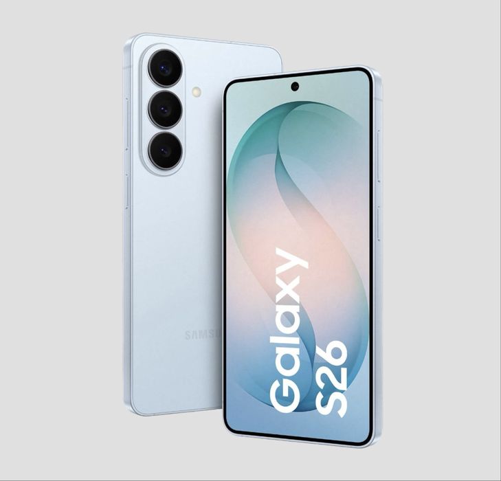 НОВ!!! Samsung Galaxy S26, 12GB RAM, 512GB, 5G, Sky Blue + адаптер