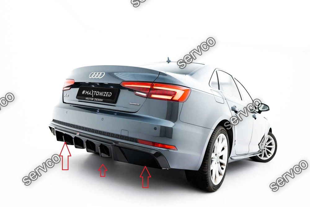 Difuzor bara spate Audi A4 S-Line Sedan Avant B9 2015-2019 v37 Maxton