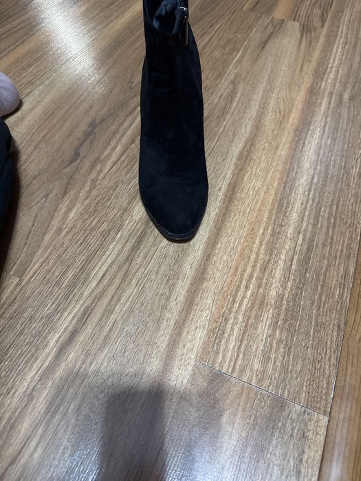 Полу Сапожки черные замшевые