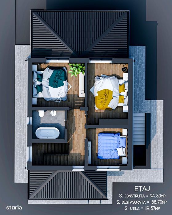 5 camere! Dormitor jos! 500 mp teren! CANALIZARE! Vila Miroslava