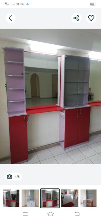 Мебель для рабочего место парикмахера