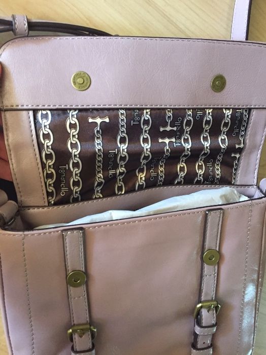 Geanta piele naturală TIGANELLO. Dusty Rose.Noua!
