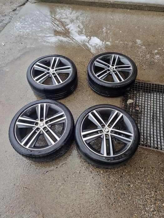 Jante Skoda 5x100 cu anvelope de vară