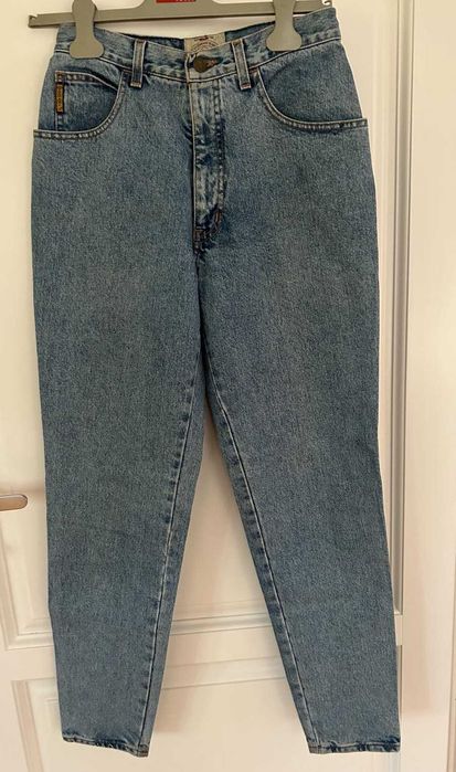 Оригинален Jeans ARMANI с висока талия, размер 30, син