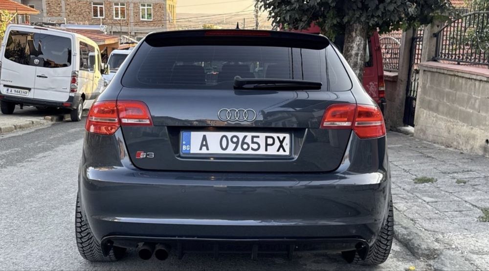 S3 С3 Дифузьор за Audi A3 Ауди А3 8P 8П Спортбек 2008 - 2012 Черен Лак!