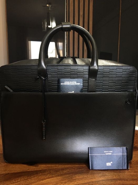 Montblanc “Black Mystery” Leather Briefcase.
