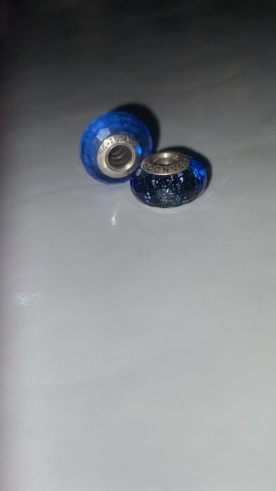 Оригинальный шарм Pandora, синий/голубой, серебро