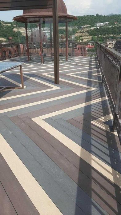 Фасадная, заборная доска с монтажом ДПК, Террасная доска