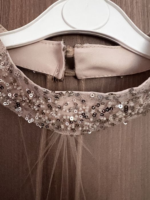 Официални бежова и лилава рокля Arogans и Lucy – къси , размер L