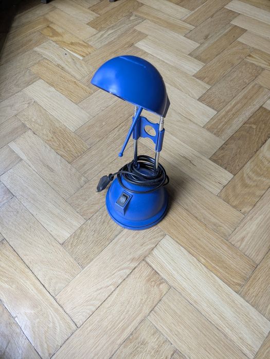Veioză birou albastră reglabilă metal + plastic funcțională