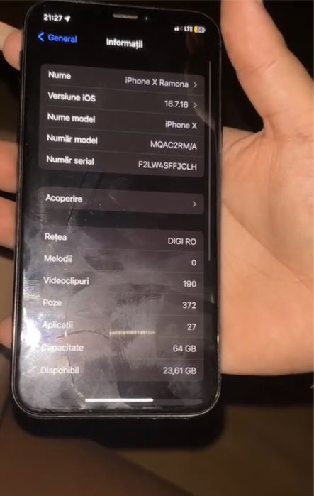 Iphone X space gray. DESCRIEREA!