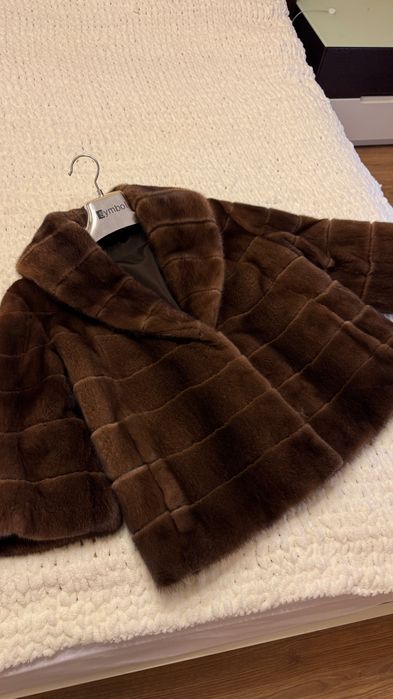 #135 Късо Палто от норка.Визон.Sobol.Естествена кожа с косъм.