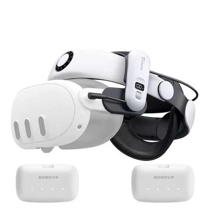 META Quest 3, 512GB + Curea cap BOBOVR S3 Pro + 2 baterii + Geanta