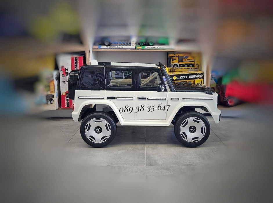 ТОП ЦЕНА!НОВО!Акумулаторен джип MERCEDES EQG с 12Vбатерия,МЕКИ гуми