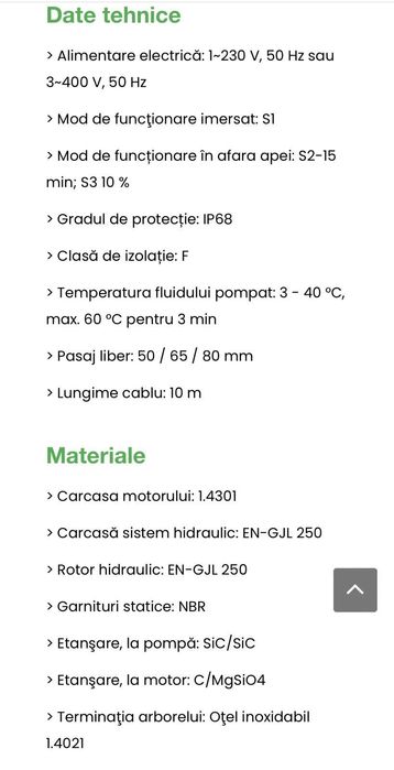 Pompă submersibila ape uzate Wilo