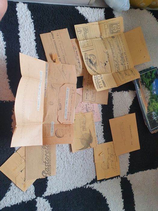 Scrisorii telegrame vederi titluri bancare vechii ani 20 30 40 italia