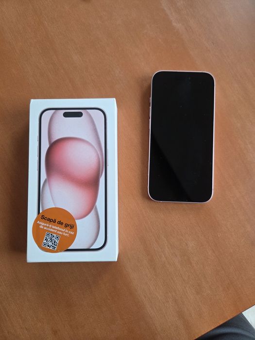 Iphone 15 Pink 128GB cutie, ca nou