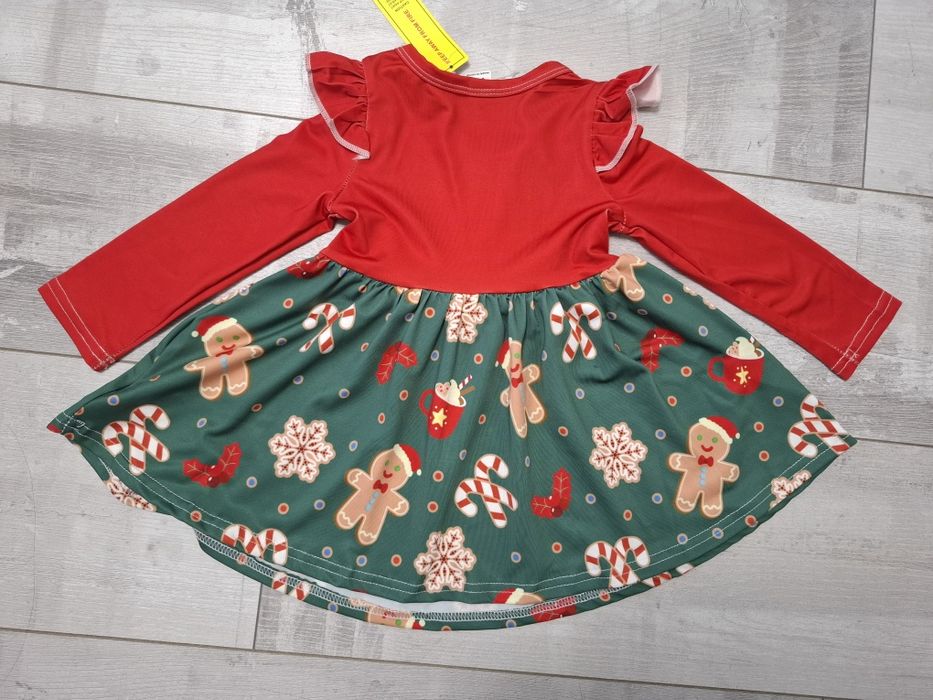 Коледна рокличка 6-9 месеца