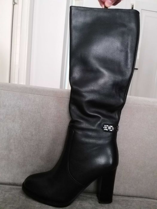 Сапоги еврозима кожаные новые