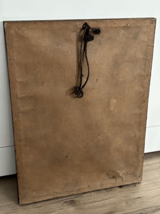 Icoanã veche, de mãrime 36x 46 cm, cu rama si acoperit cu sticlã