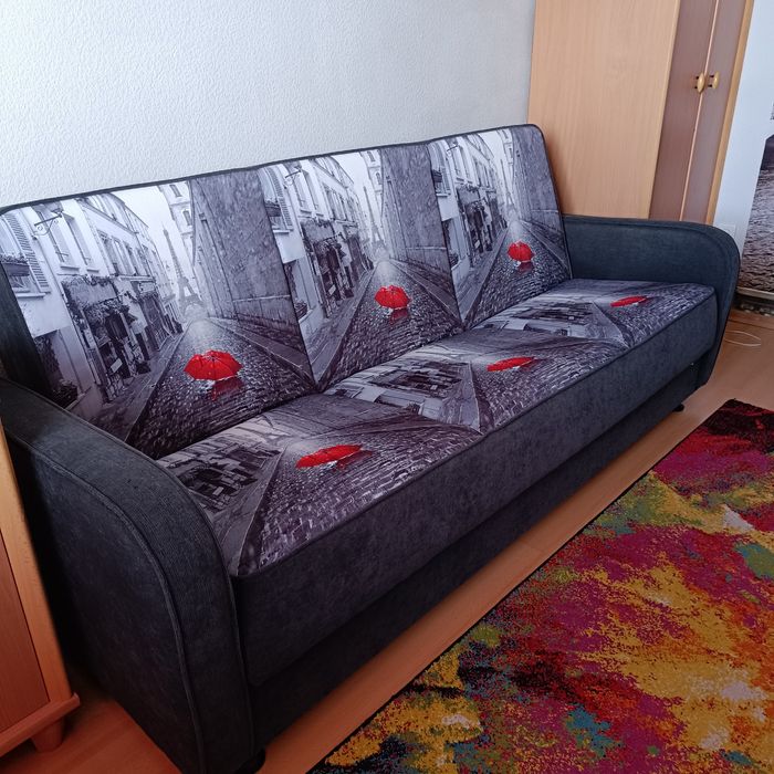 Диван-книжка серый