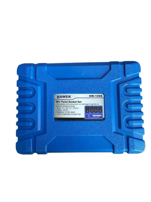 Екстрактори за повредени болтове 17,19,21,22мм 5 части HAWEK