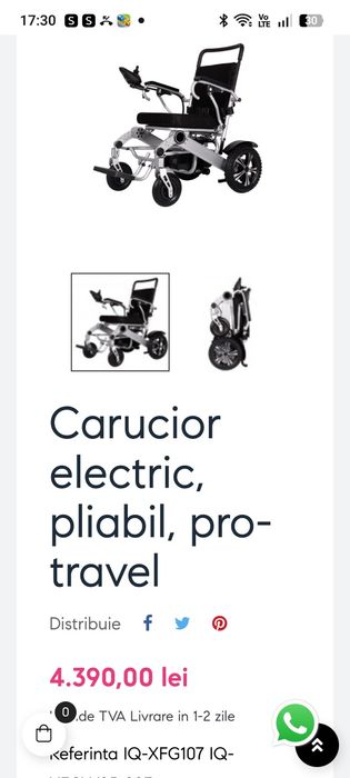 Căruț electric persoane cu dizabilități