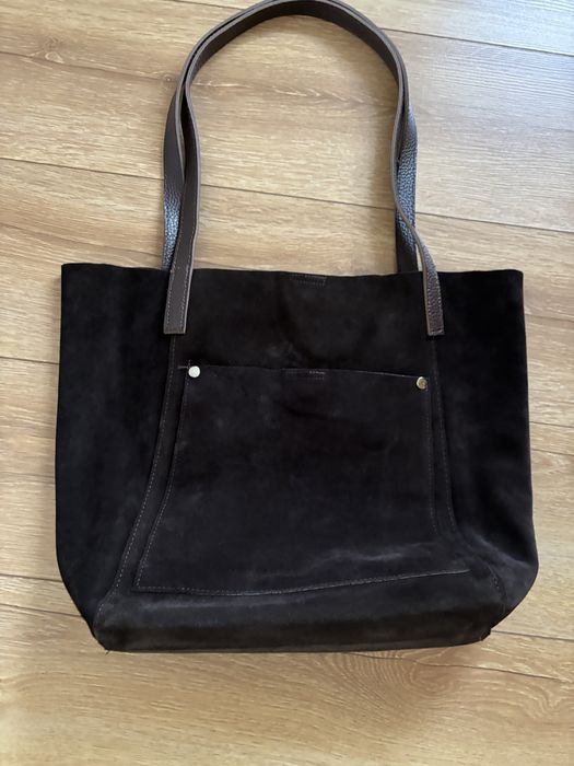 Дамска чанта от естествен велур