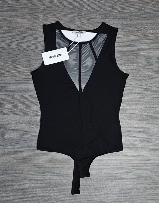 Tricou body 'Phyllis' Negru About You mărimea 36