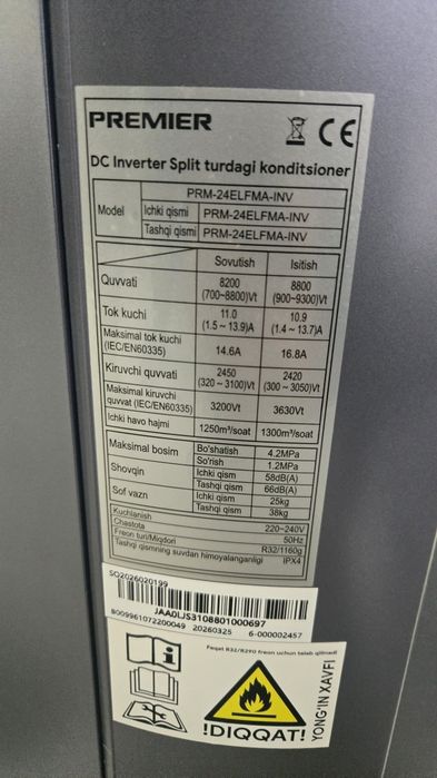 24 Konditsioner Inverter+TEN PREMIER