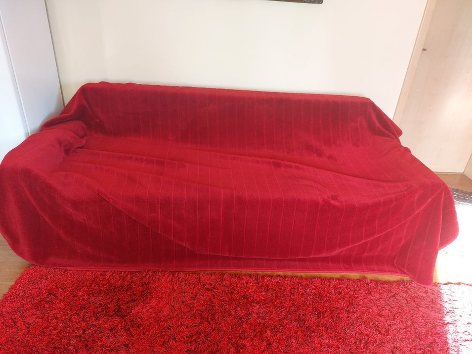 Pătură pufoasă rosie