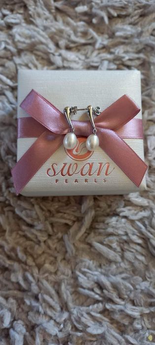 Сребърни обеци с пирли