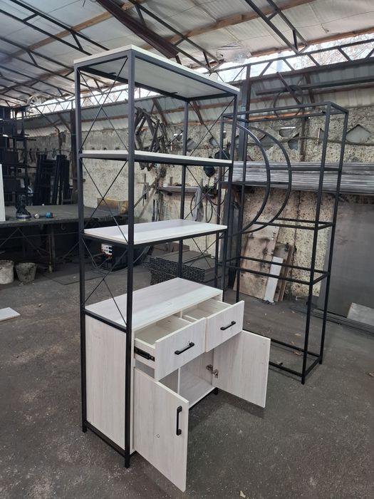 Лофт стелаж ва лофт столлар ишлаб чикарамиз