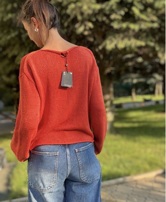 Bluza rosu / portocaliu marimea L - Massimo Dutti