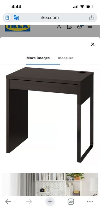 Birou Ikea Micke negru-maro