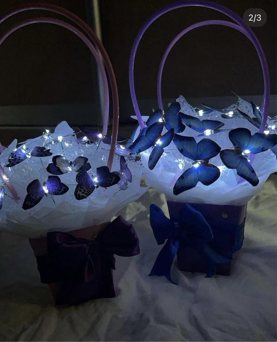 Букеты из атлысных лент