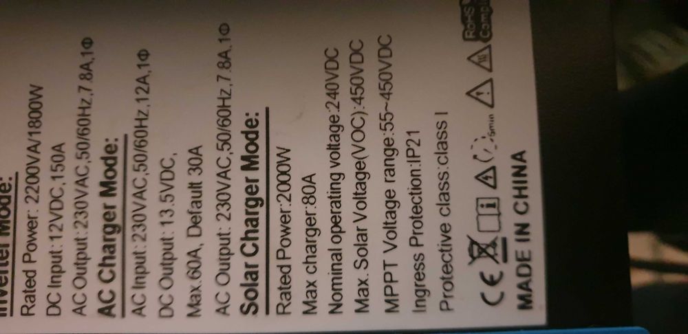 invertor easun smh 2.2 kw 12v