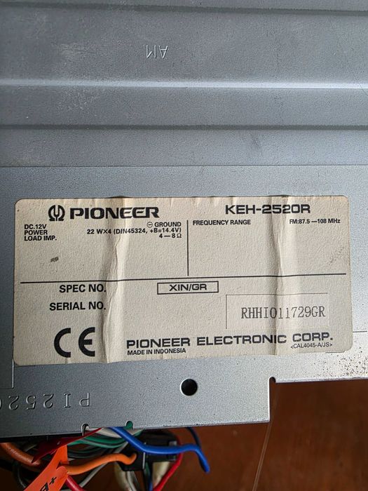 Pioneer KEH-2520R casetofon auto vintage radio cassette player