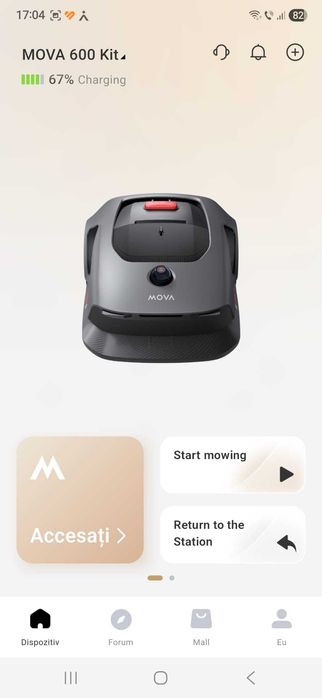 Masina de tuns iarba robot Dreame Mova 600 Kit, control pri aplicatie