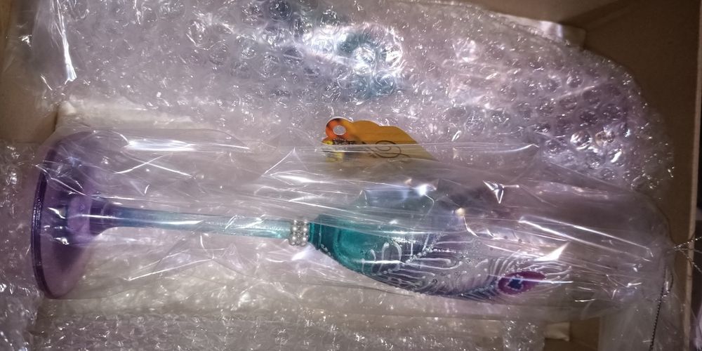 Чаши Сватбени бокали с паунови пера