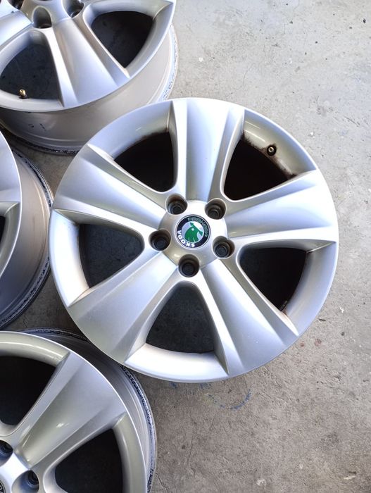 4 jante 5x112 R17 originale Skoda Yety Octavia 2,3,4, superb