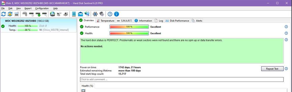 Western Digital Blue WD20EZRZ 2TB 5.4K RPM 64MB Cache 3.5" Hard Drive