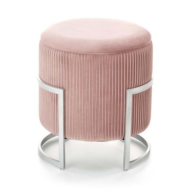 Розова табуретка с ракла за съхранение