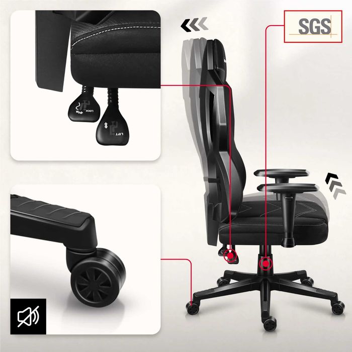Scaun de gaming Huzaro COMBAT 6.2 Black RGB