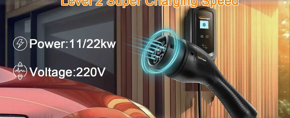 Трифазна 11kw домашна зарядна станция за електрически автомобил.