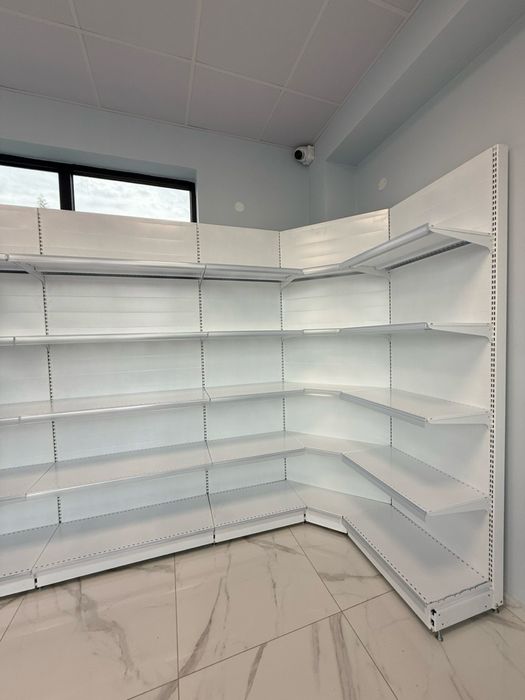 Крайстенни стелажи с ъгъл (ъглов стелаж), метални стелажи, оборудване