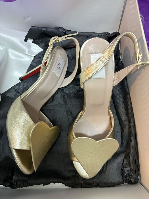 Sandale piele aurii AE Shoes