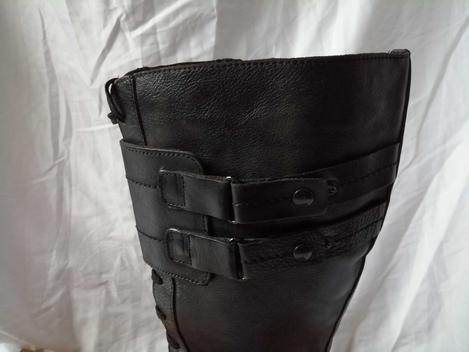 № 37 дамски ботуши с връзки естествена кожа