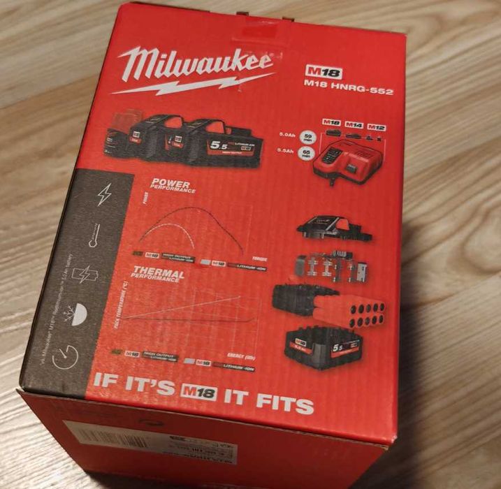 Set de acumulatori Milwaukee 18V + Incarcator rapid m18 HNRG-552