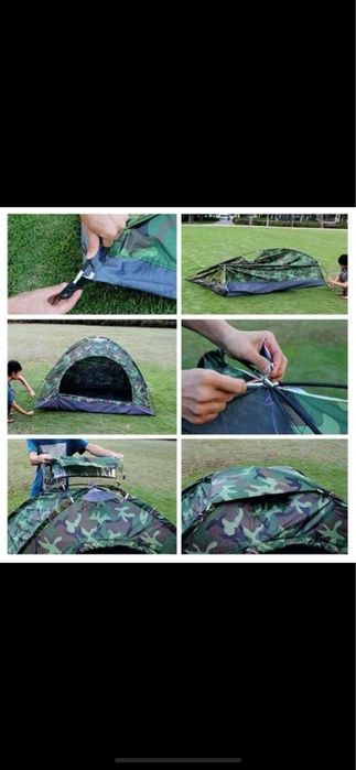 Камуфлажна, четириместна, водонепромокаема палатка 208 X 208см